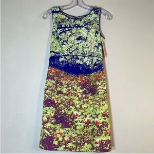 PHOEBE COUTURE Print Tank Dress in Blue Multi. 6. NWT. $310!
